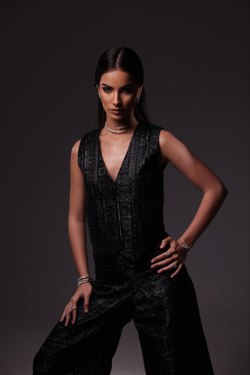 Formal fusion brocade set