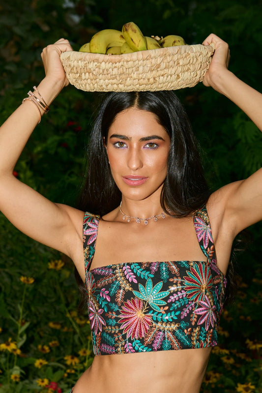 Tropicana sequin tube top