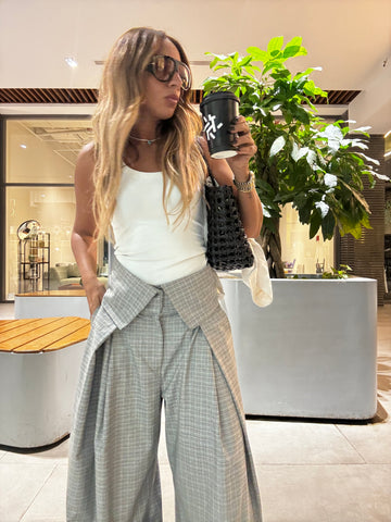 Collar Checkered pants