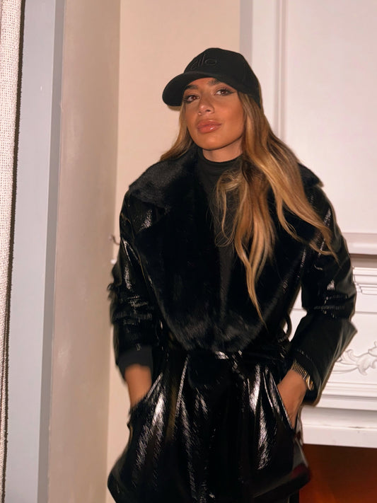 The fur collar Verne noir jacket