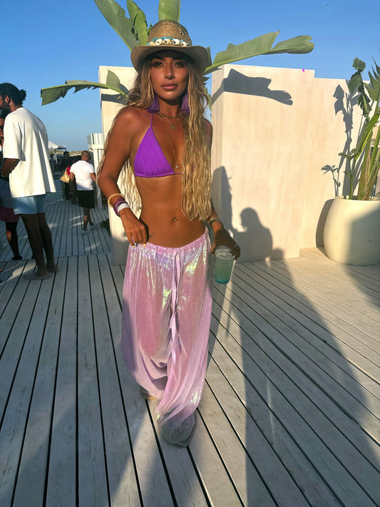 Purple bling pants