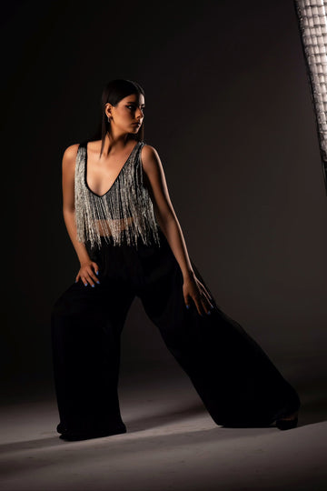 Sparkle crystals Cropped Top.